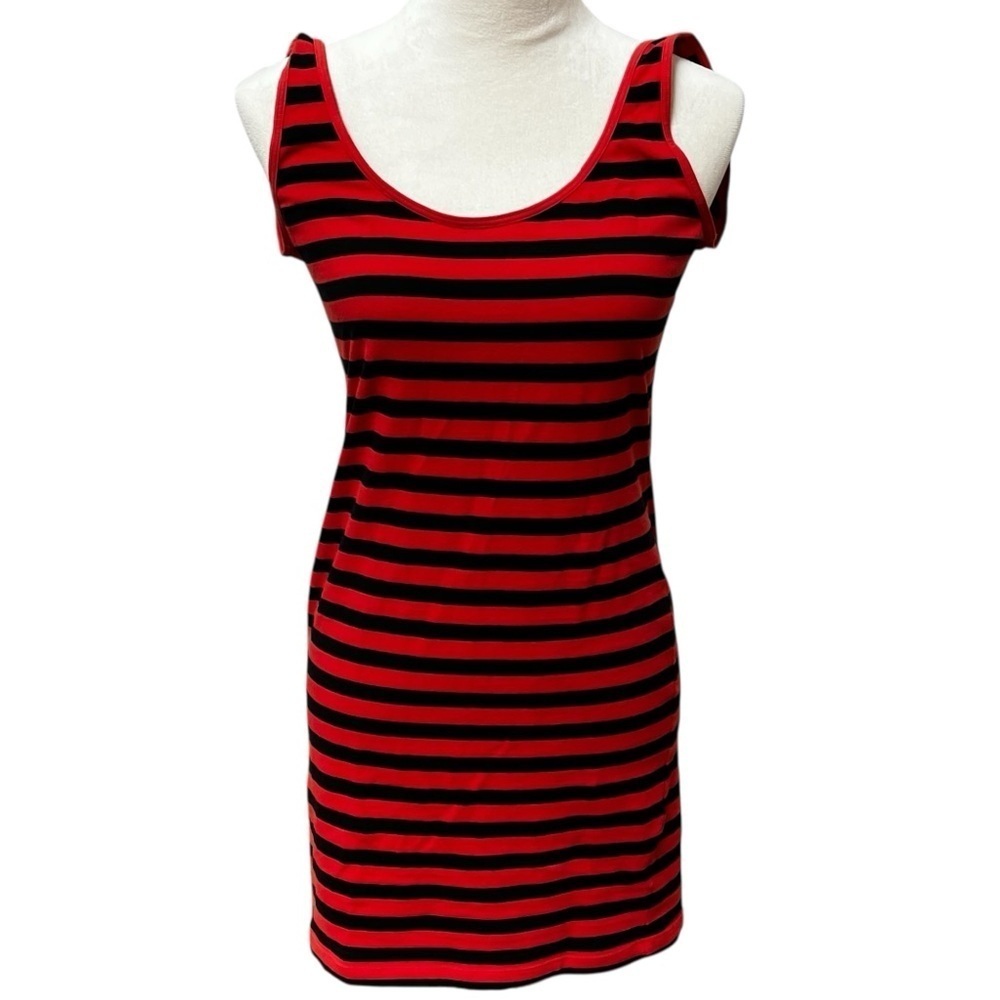 Tee Shop Black and Red Stripe Tank Dress Medium